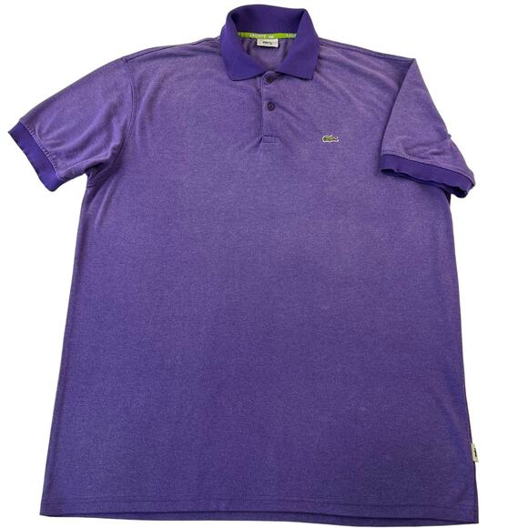 Lacoste Purple Polo Shirt men’s Size 7 2XL Crocodile Alligator Short Sleeve - Picture 1 of 6